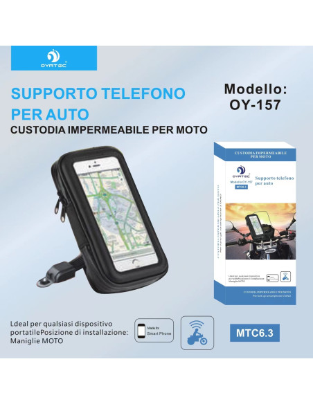 Supporto Moto Smartphone Impermeabile OY-157