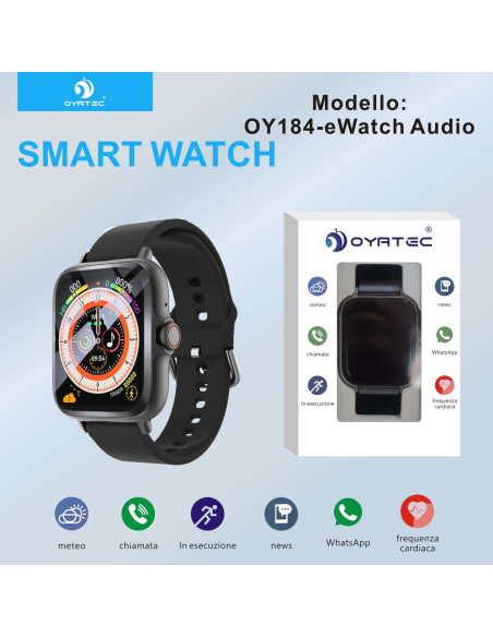 smart watch nero OY-184 ewatch audio