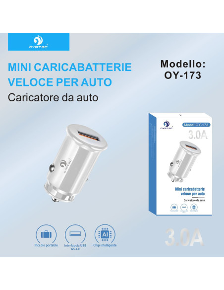 caricatore auto 3.0A OY-173