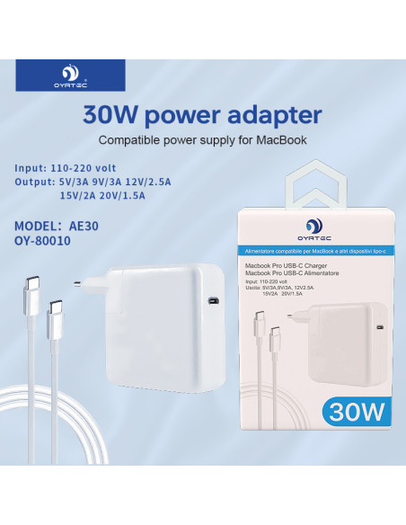 苹果笔记本 MacBook 充电器 30W OY-80010