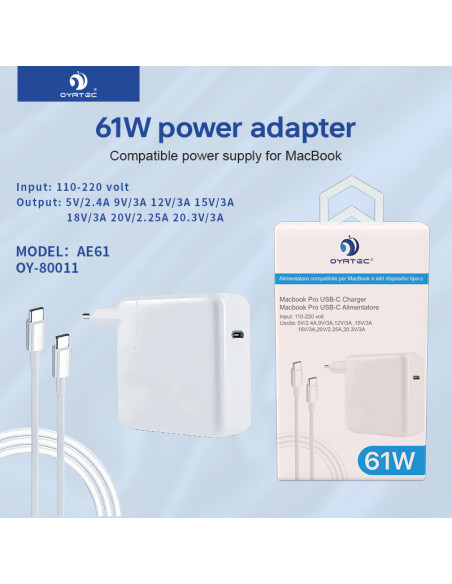 CAIRCATORE MACBOOK TYPE-C 61W OY-80011
