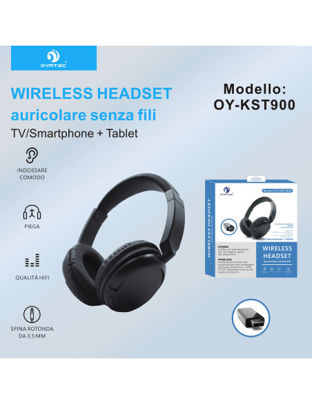 cuffie Bluetooth tv kst900 nero