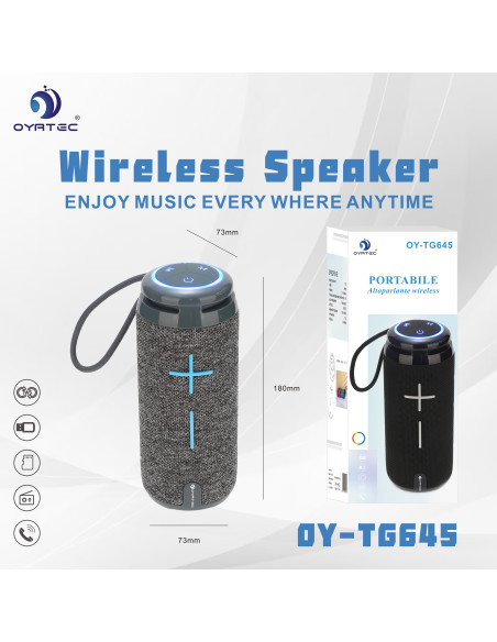 altoparlante bluetooth oy-645 griggio