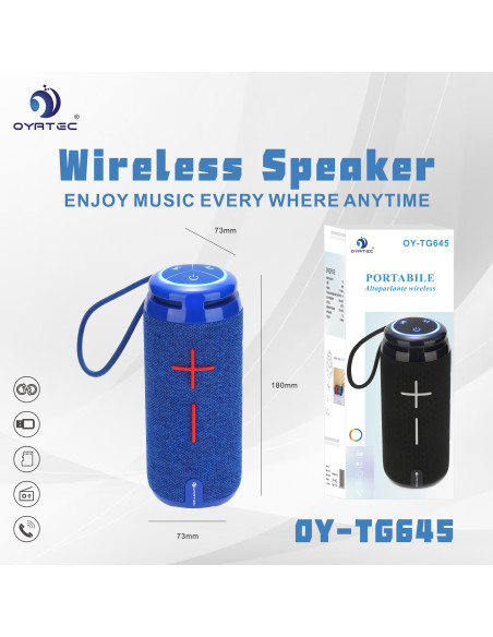 altoparlante bluetooth oy-645 blu