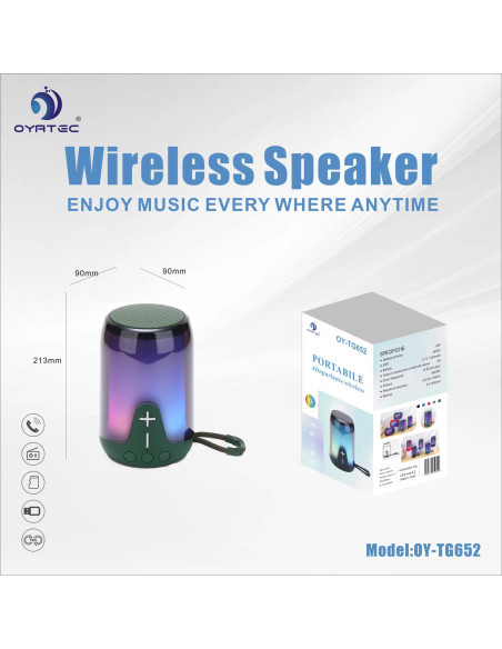 altoparlante bluetooth oy-652 verde