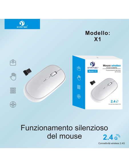 MOUSE WIRELESS RICARICABILE
