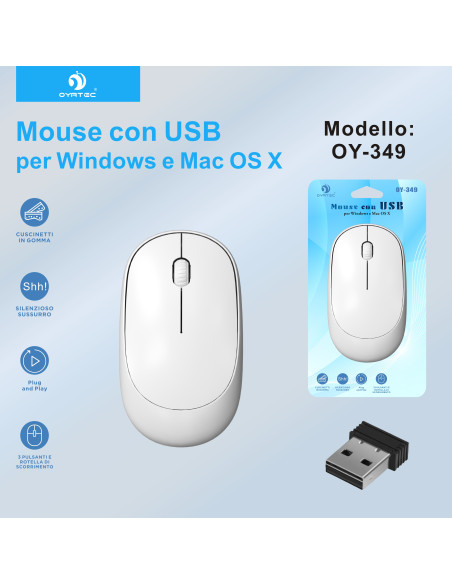USB 无线鼠标 OY-349 白色