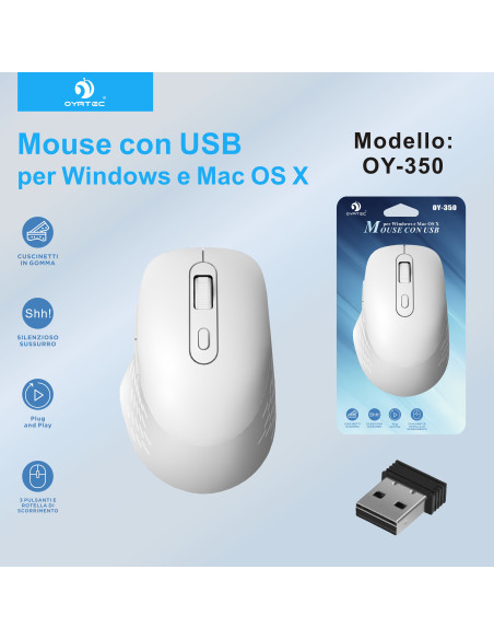 USB 无线鼠标 OY-350 白色