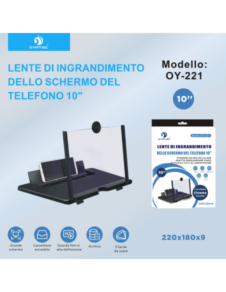 INGRANDIMENTO PER TELEFONO OY-221 NERO