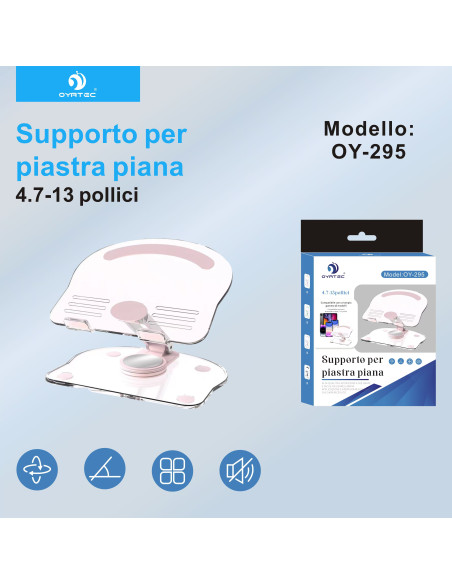 SUPPORTO TABLET PER TAVOLO OY-295 ROSSA