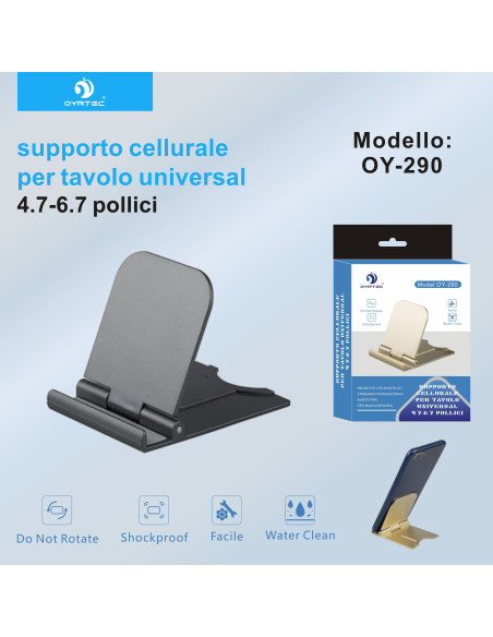 SUPPORTO CELLURALE TAVOLO OY-290 NERO