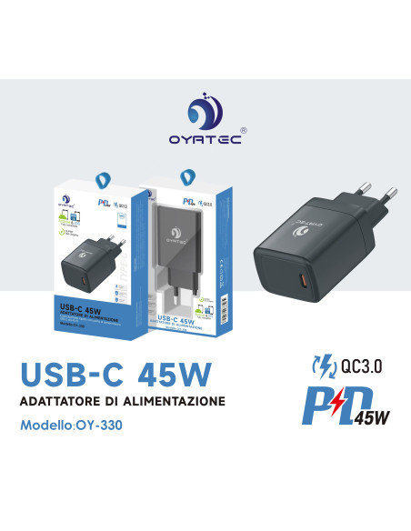 家充 type c 45w OY-330 黑色