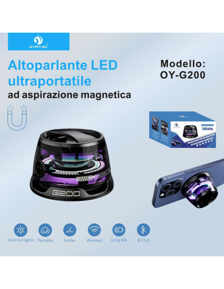 Altoparlante Bluetooth OY-G200 NERO