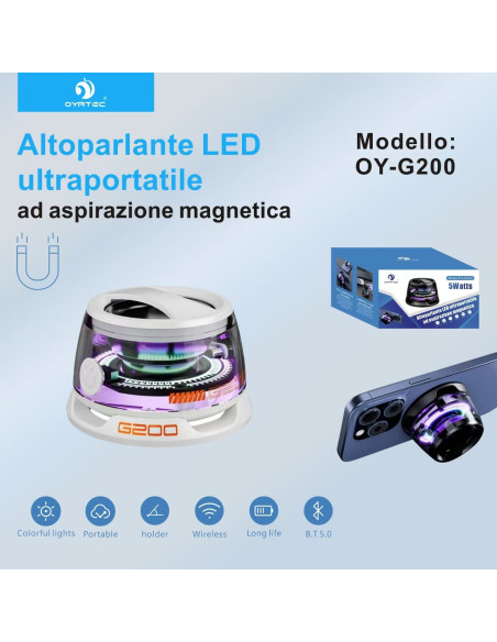 Altoparlante Bluetooth OY-G200 BIANCO