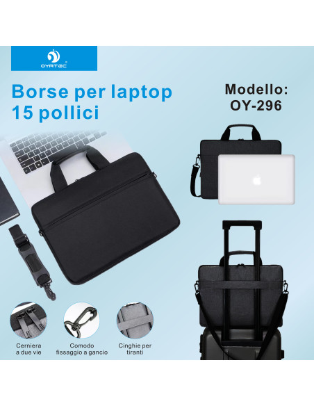 BORSE ZAINO OY-296 NERO 15.6 POLLICE