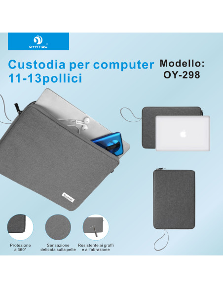 BORSE COMPUTER OY-298 GRIGGIO 11-13 POLLICE