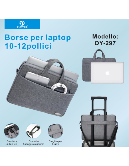 BORSE COMPUTER OY-297 GRIGGIO 10-12 POLLICE