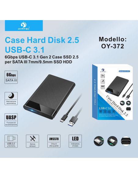 Case SSD-HDD 2.5 TYPE C OY-372