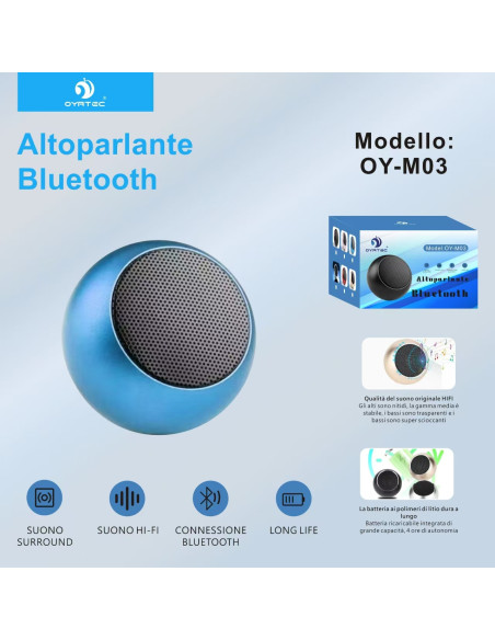altoparlante Bluetooth OY-M03 BLU