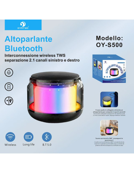 ALTOPARLANTE BLUETOOTH OY-S500