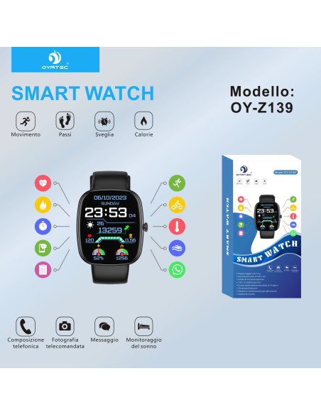 SMART WATCH OY-Z139 nero