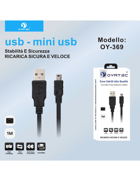 cavo mini usb 1M OY-369