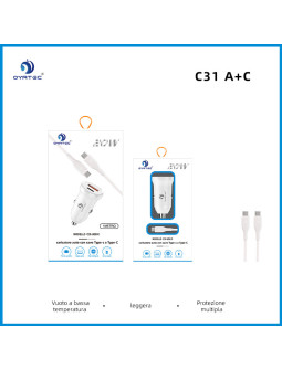 车充套装 双口快充 TYPEC-TYPEC 20W C31