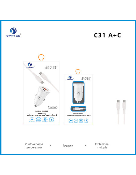 车充套装 双口快充 TYPEC-TYPEC 20W C31