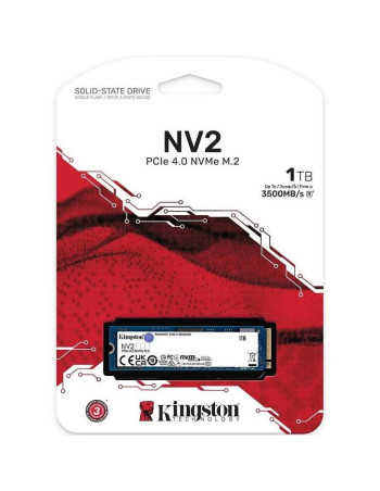 Kingston SSD M.2 1 TB NV2 2280 PCIe 4.0 NVMe SNV2S/1000G 内置硬盘