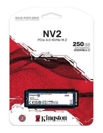 Kingston SSD M.2 250 GB NV2 2280 PCIe 4.0 NVMe SNV2S/250G 内置硬盘