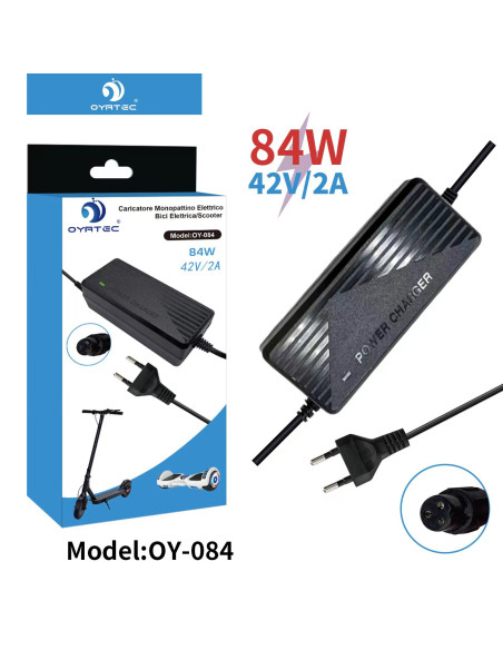 电动滑板车充电器 锂电池42V2A通用三孔航空圆孔头折叠车48V