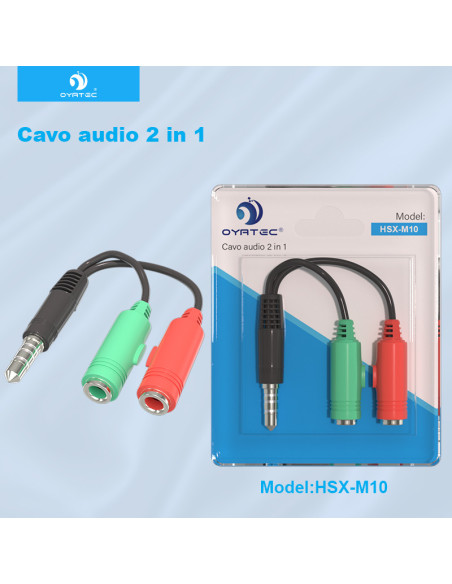 Cavo Audio Microfono Cuffie Adattatore Jack Sdoppiatore