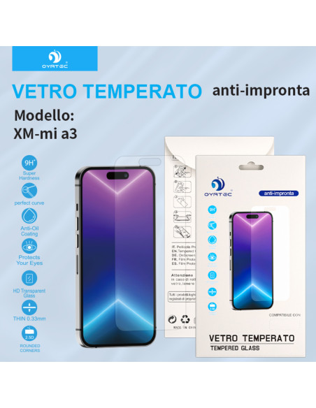 XIAOMI A3 VETRO TEMPERATO