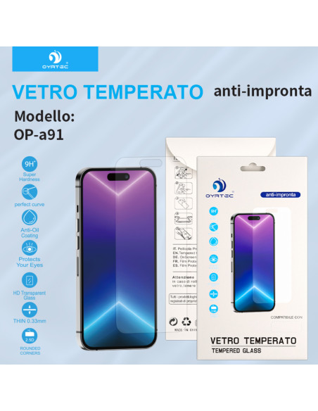 OPPO A91 VETRO TEMPERATO