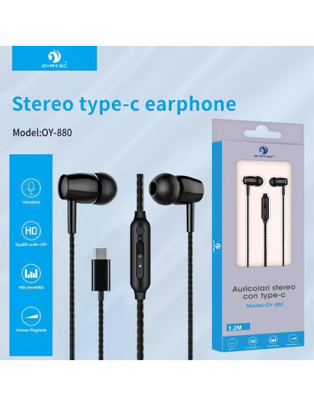 AURICOLARE  STREO CON TYPE-C