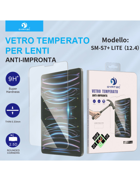 SAMSUNG TABLET S7+ LITE (12.4)  VETRO TEMPERATO