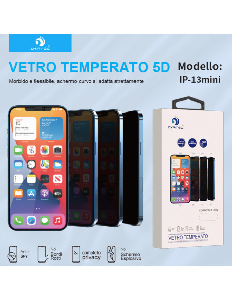 IPHONE 13 MINI VETRO TEMPERATO PRIVACY