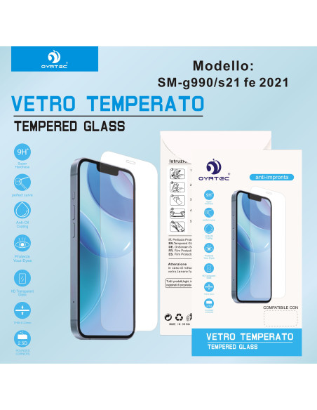 SAMSUNG G990/S21 FE 2021 VETRO TEMPERATO